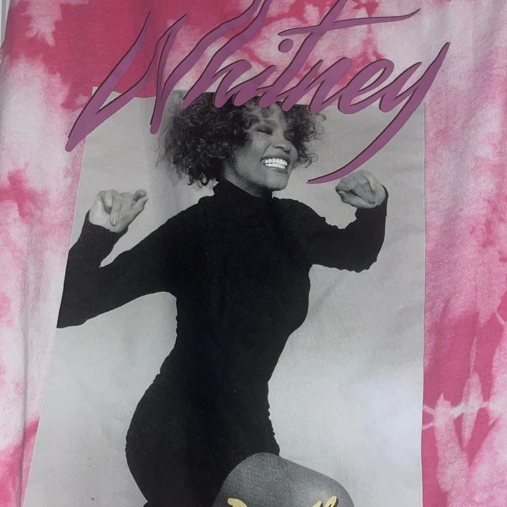 Whitney Houston Pink Tie-Dye Women's Tank Top - Picture 3 of 7